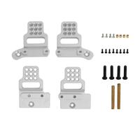 Support D'amortisseur Rc En Alliage D'aluminium, Multi-Trous, Installation Facile Pour Voiture Rc Traxxas Trx4m 1/18, Argent Argenté