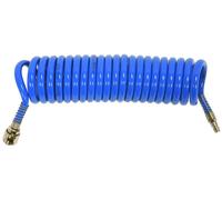 Tuyau d'air en spirale PU 5 m Bleu
