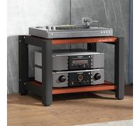 Support d'amplificateur rackable multiniveaux de Style Ouvert, Meuble HiFi AV avec Porte-CD et Rangement, protège et Range Vos précieuses Collections de Musique, de Films et de Jeux vidéo (C