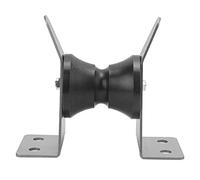 Support d'ancrage Marin en Acier Inoxydable 316, Double Roue, Type Papillon, Support d'ancre à Rouleau pour Bateau, Yacht, Bateau de pêche, Hors-Bord, Noir et Argent