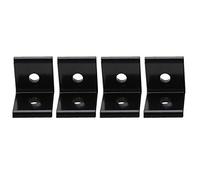 Support d'angle 4 pièces épaissi robuste joint en aluminium à angle droit de 90 degrés pour la fixation de chaise, table, lit, fenêtre, étagère, dispositif de meubles (3030)