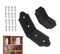 Support d'angle à 45 degrés | 4 pièces de connecteur en métal robuste à 45 degrés | Support de canal de jambe de force | pour entretoise de meubles, encadrement, construction