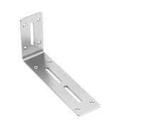 Support d'angle à 90 degrés en acier inoxydable, 2 pièces, support, fixation commune, mur d'écran de porte meuble avec vis pour Bibliothèque Salon Chambre(9x18CM)