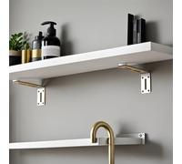 Support d'angle à 90 degrés pour renfort de joint d'angle dans les meubles, portes, armoires en acier laminé à froid avec trous pré-percés pour l'installation (120 mm)