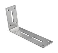 Support d'angle à 90 degrés pour support de porte d'armoire, plaque de fixation à angle droit en acier laminé à froid pour renforcement d'étagère en métal et montage mural (180 mm)