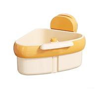 Support d'angle à ventouse pour évier - Panier de séparation des déchets alimentaires avec couvercle inférieur sans contact - 10,5 x 15 cm