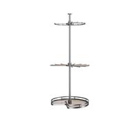 Support d'angle De Garde-Robe Circulaire Rotatif À 360° | Organisateur de rangement d'angle suspendu réglable en hauteur for dressing(Khaki Grey,1650-1850mm)