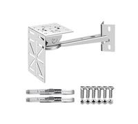 Support d'angle en acier inoxydable 304 - Bras d'extension réglable pour caméra murale avec pince de serrage pour surveillance de sécurité, modèle F