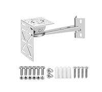 Support d'angle en acier inoxydable 304 - Bras d'extension réglable pour caméra murale avec pince de serrage pour surveillance de sécurité, modèle C