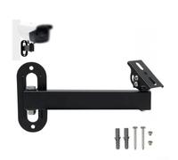 Support d'angle mural en métal avec bras long pour caméra de vidéosurveillance ou projecteur, rotation à 180° réglable pour installation intérieure et extérieure sur mur, pilier ou plafond (40 cm)