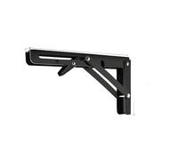 Support d'angle pliable triangulaire de 4/8/10/12 pouces, charnière d'étagère pliable en métal robuste for établi Pour Table Garage Cuisine(10inch)