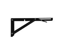 Support d'angle pliable triangulaire for caravane, support lourd, étagères murales réglables, étagères de table montées, matériel for la maison Pour Table Garage Cuisine(Black,14inch)