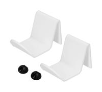 Support d'angle pour étagère, support universel pour casque audio et autres accessoires, acrylique durable avec adhésif puissant, blanc (2 pièces)