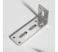 Support d'angle robuste à 90 degrés pour meubles et fixation murale pré-percé pour une installation rapide (80 mm)