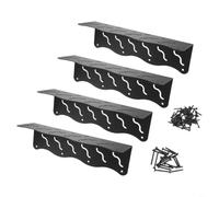 Support d'angle surélevé pour lit de jardin, support en acier robuste | 27,9 x 7,6 x 7,6 cm, lot de 2 avec vis pour un assemblage facile, résistant aux intempéries pour projets de jardinage en