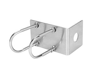 Support D'antenne Mobile, Support D'antenne D'autoradio Portable, Siège Latéral à Clip en Acier Inoxydable avec 2 Clips en Forme de U, Installé sur Un Balcon ou Un Tube, Robuste et Durable