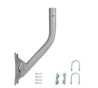 Support d'antenne robuste pour station météo 4,29 x 43,81 cm J-Pole | Mât en J réglable robuste, toit d'avant-toit mural ou poteau de 2,5 à 5,1 cm, kits de boulons en U double et matériel