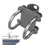 Support d'antenne universel - Composant robuste - Accessoire de yacht inoxydable - Support récepteur - Métal résistant aux intempéries - Fixation de balustrade pour yacht, balcon et antennes