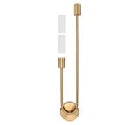 Support D'applique Murale à Double Tête, Support D'ampoule LED G9 avec Abat-jour, Appliques Murales Intérieures Dorées 85-265 V pour Couloir, Salon, Chambre à Coucher