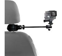 Support d'appui-tête de voiture réglable et robuste avec support de serrage pour tous les smartphones/caméscopes reflex numériques et caméras d'action, parfait pour la prise de vue en voiture, le