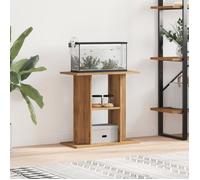 Support d'aquarium chêne 60 x 30 x 60 cm - bois d'ingénierie, 3 niveaux, marron