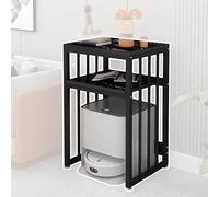 Support d'aquarium de 80 cm de haut, armoire cachée sous vide multifonctionnelle rustique, meuble sous-vide, table d'appoint avec poulies et tapis de sol antidérapants (blanc-A, 21.