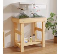 Support D'aquarium En Bois Robuste, Base De Réservoir De Reptiles Polyvalente, Support D'aquarium À Double Couche, Adapté Au Stockage Intérieur De La Maison/jardin(60x30xH60cm/23.6x11.8xH23.6in)