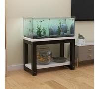 Support d'aquarium en métal, support d'aquarium de style armoire, plusieurs tailles disponibles, installation facile, adapté aux bureaux et aux maisons(Black+White,50x40x70cm)