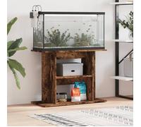 Support d'aquarium - vidaXL - Chêne fumé - Bois d'ingénierie - 80x35x60 cm