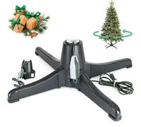Support d'arbre De Noël Rotatif à 360°, Support d'arbre De Noël Artificiel électrique avec 3 Réglables, pour Arbres Jusqu'à 7,5 Pieds De Haut Et 80 LB, Support De Base d'arbre De Vacances Rotatif