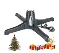 Support d'arbre de Noël Rotatif à 360 °, Support d'arbre de Vacances Artificiel électrique pour jusqu'à 7,5 Pieds et 80 Livres d'arbres, Support de Base d'arbre de Noël tournante, Affichage