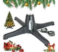 Support d'arbre De Noël Rotatif, Base d'arbre De Noël Artificiel Rotative à 360° Jusqu'à 7,5 Pieds De Haut Et 80 LB, 3 Réglages Réglables, Support d'arbre De Noël Rotatif