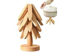 Support d'arbre en bois - Support d'arbre en bois isolant | Dessous de plat imperméable pour cuisine, salle à manger, poêle, tasse, assiettes, bols et tables
