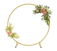 Support d'arche de ballons en métal pour mariages - Support de toile de fond circulaire stable avec sacs à eau, cadre en acier robuste pour décoration de fête
