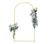 Support d'arche de fond en métal | Fond floral réglable de 1,2 m à 2,2 m avec base robuste | Idéal pour les fleurs, les ballons et les lumières lors de fêtes et événements