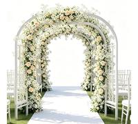 Support d'arche de mariage, 2,3 m de haut, arche arquée en métal pour une utilisation en extérieur avec décoration florale pour toile de fond de cérémonie, tonnelle de jardin pour ballons et