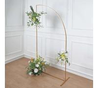 Support d'arche de mariage en métal avec cadre floral demi-lune pour cérémonie et événements