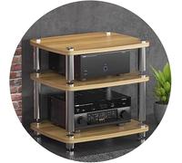 Support d'armoire audio Hi-Fi à 1/2/3/4 étages, étagère audio en MDF avec pieds amortissants pour tourne-disque et amplificateur, solution de rangement de qualité supérieure pour les amateurs de