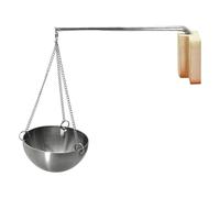 Support d'aromathérapie pour sauna, support d'huile de sauna, support d'huile d'aromathérapie à suspendre avec chaîne, bol d'aromathérapie en acier inoxydable de 12 cm, bol à huile pour salle de