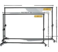 Support d'arrière-plan, barre transversale réglable, support stable, trépied télescopique, Simplement aucun stand flexible, 2000X2000