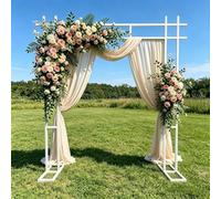 Support D'ArrièRe-Plan pour Mariage Carré, Structure Autoportante pour Fleurs pour Jardin ExtéRieur, CéRéMonie, FiançAilles