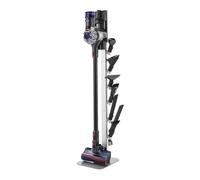 VEVOR Support d'Aspirateur pour Dyson G5, V15, V12, V11, V10, V8, V7, V6, Porte-aspirateur Vertical Rangement Stable avec Accessoires, 6 Crochets et Patins Antidérapants, pour Espaces Restreints, Gris
