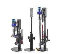 VEVOR Support d'Aspirateur pour Dyson V7, V8, V10, V11, V12, V15, SV10, SV12, SV14, SV18, SV21, Porte-aspirateur Vertical Stable avec 3 Clips et Hauteur Réglable 865-1300 mm pour Espaces Restreints