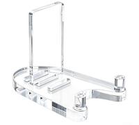 Support d'assiette polyvalent en acrylique pour l'organisation de la cuisine, présentoir transparent pour porcelaine fine et céramique, étagère inclinée compacte pour une utilisation sur le comptoir