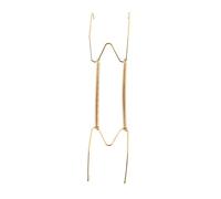 Support d'assiette réglable en acier inoxydable pour affichage mural (15,2 à 40,6 cm) - Cadre à clip doré démontable, sécurise les assiettes et les plats décoratifs (30,5 cm)