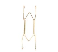 Support d'assiette réglable en acier inoxydable pour affichage mural (15,2 à 40,6 cm) - Cadre à clip doré démontable, sécurise les assiettes et les plats décoratifs (17,8 cm)