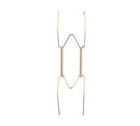 Support d'assiette réglable en acier inoxydable pour affichage mural (15,2 à 40,6 cm) - Cadre à clip doré démontable, sécurise les assiettes et les plats décoratifs (15,2 cm)