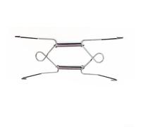 Support d'assiettes en fil métallique argenté avec ressort réglable pour affichage mural, décoration d'intérieur moderne, support d'assiettes art déco compatible avec assiettes de 15 à 32 cm (15 à 32