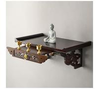 Support d'autel de Bouddha - Support mural en bois pour sculpter des figurines de Bouddha, base de présentation antique pour Pooja Mandir, étagère flottante pour décoration d'intérieur et travaux