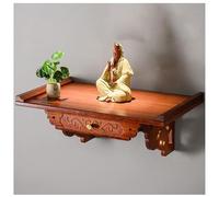 Support d'autel de Bouddha - Support mural en bois pour sculpter des figurines de Bouddha, base de présentation antique pour Pooja Mandir, étagère flottante pour décoration d'intérieur et travaux